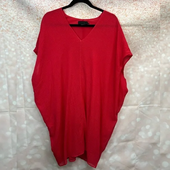 Hatch The Slouch Dress in Punch, Silk Blend - Picture 2 of 12